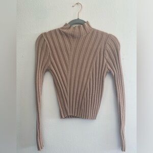 Cream Ribbed top